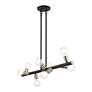 7_8 Light Black Large Chandelier with Brushed Nickel Accents more views