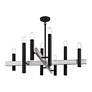 4_8 Light Black Large Chandelier with Brushed Nickel Accents more views