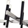 5_8 Light Black Large Chandelier with Brushed Nickel Accents more views