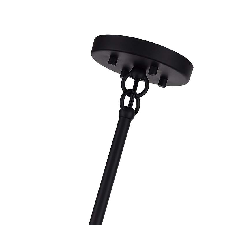 Image 6 8 Light Black Large Chandelier with Brushed Nickel Accents more views