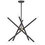 2_8 Light Bronze Chandelier with Antique Brass Finish Accents