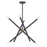 3_8 Light Bronze Chandelier with Antique Brass Finish Accents more views