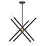 4_8 Light Bronze Chandelier with Antique Brass Finish Accents more views