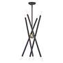 6_8 Light Bronze Chandelier with Antique Brass Finish Accents more views