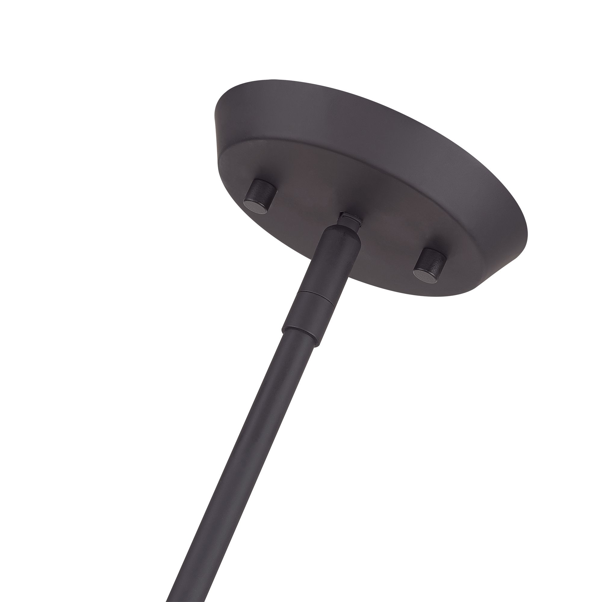 8 Light Bronze Chandelier with Antique Brass Finish Accents