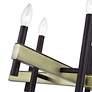 6_8 Light Bronze Medium Chandelier with Antique Brass Accents more views