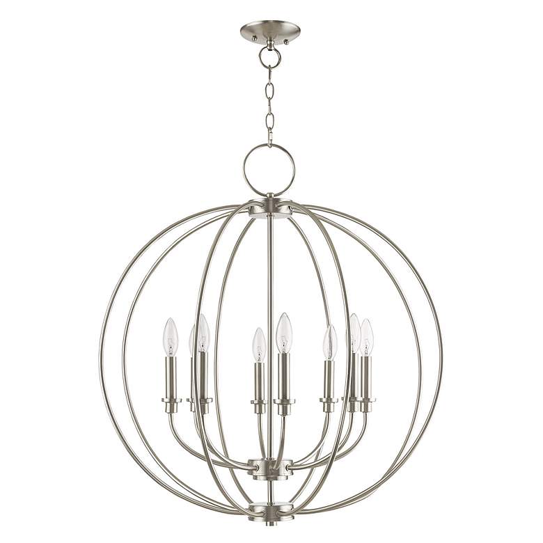 Image 3 8 Light Brushed Nickel Chandelier more views