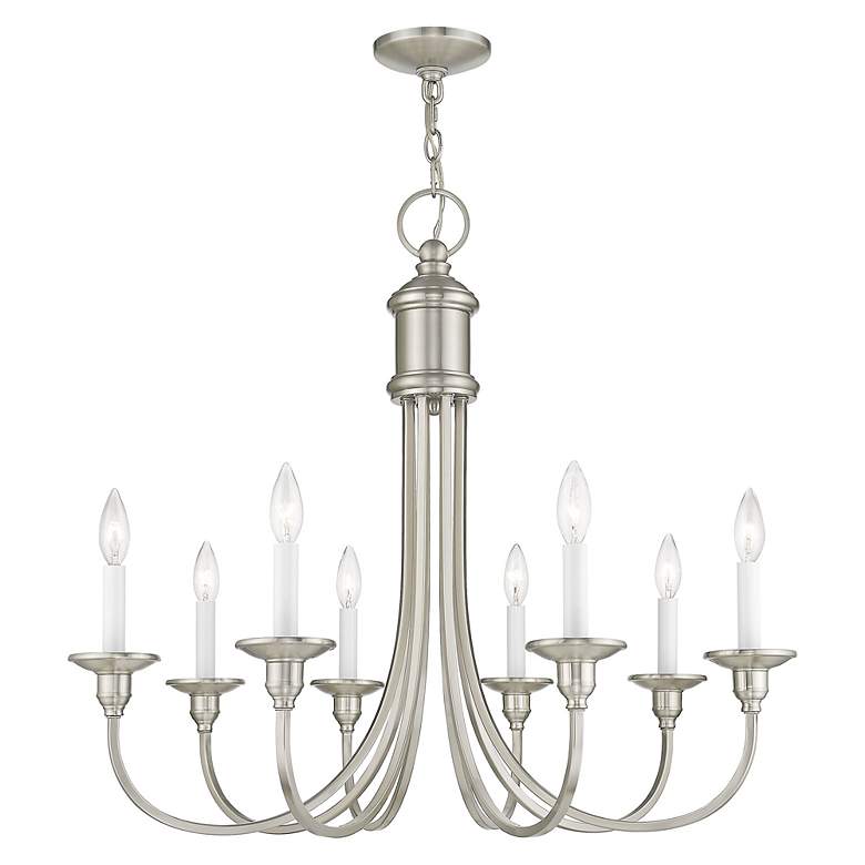 Image 4 8 Light Brushed Nickel Chandelier more views