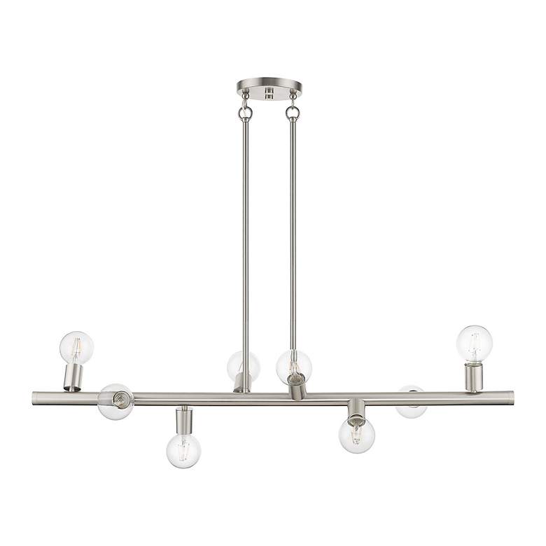 Image 4 8 Light Brushed Nickel Large Chandelier more views