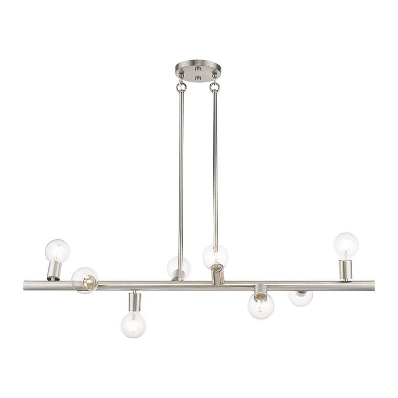 Image 5 8 Light Brushed Nickel Large Chandelier more views