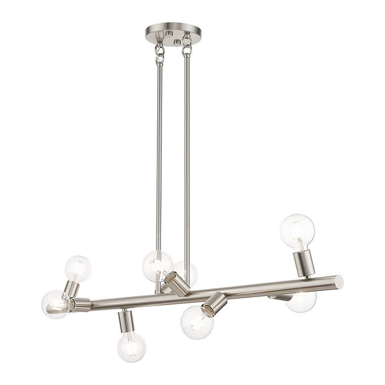 Image 6 8 Light Brushed Nickel Large Chandelier more views