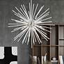 1_8 Light Brushed Nickel Large Foyer Chandelier