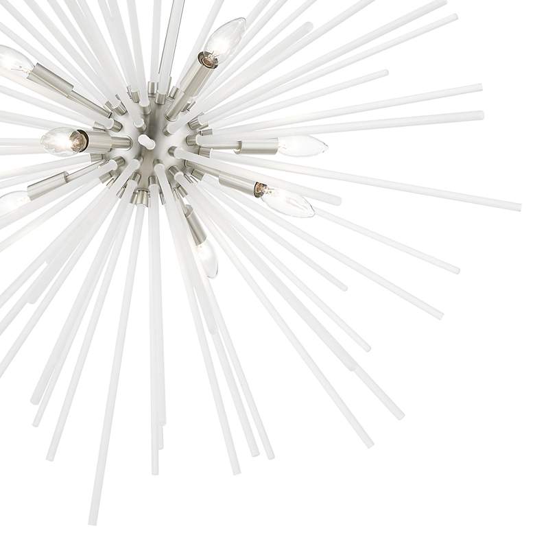 Image 6 8 Light Brushed Nickel Large Foyer Chandelier more views