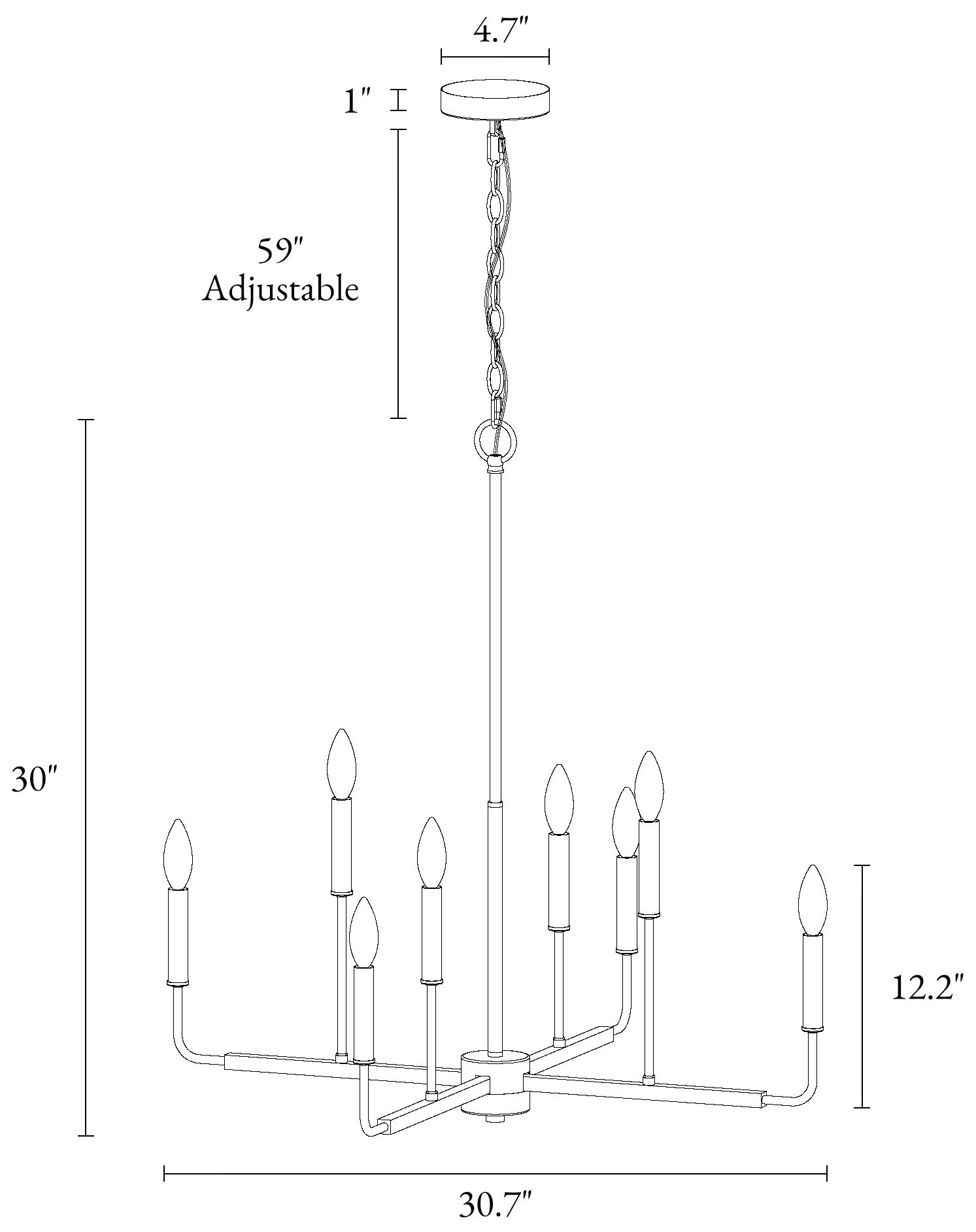 Image 3 8-Light Chandelier more views
