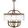 8 Light Hand Painted Palacial Bronze Chandelier