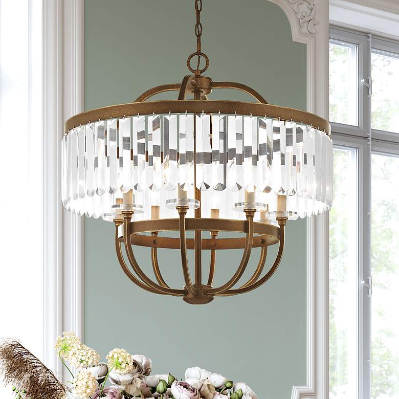 Image 1 8 Light Hand Painted Palacial Bronze Chandelier