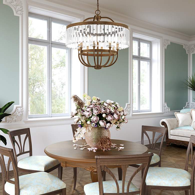 Image 6 8 Light Hand Painted Palacial Bronze Chandelier more views