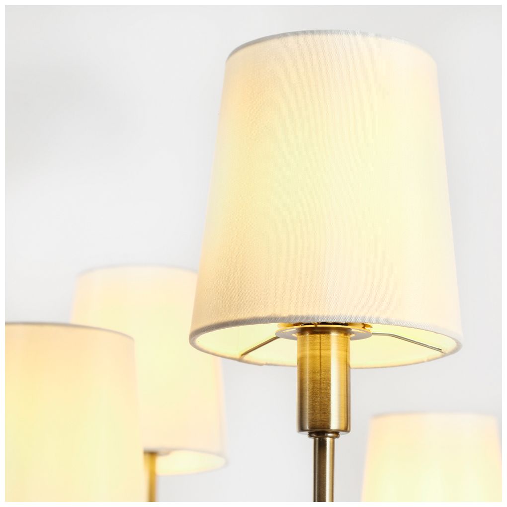 Image 4 8-Light Plating Brass Chandeliers with Cone Shade more views