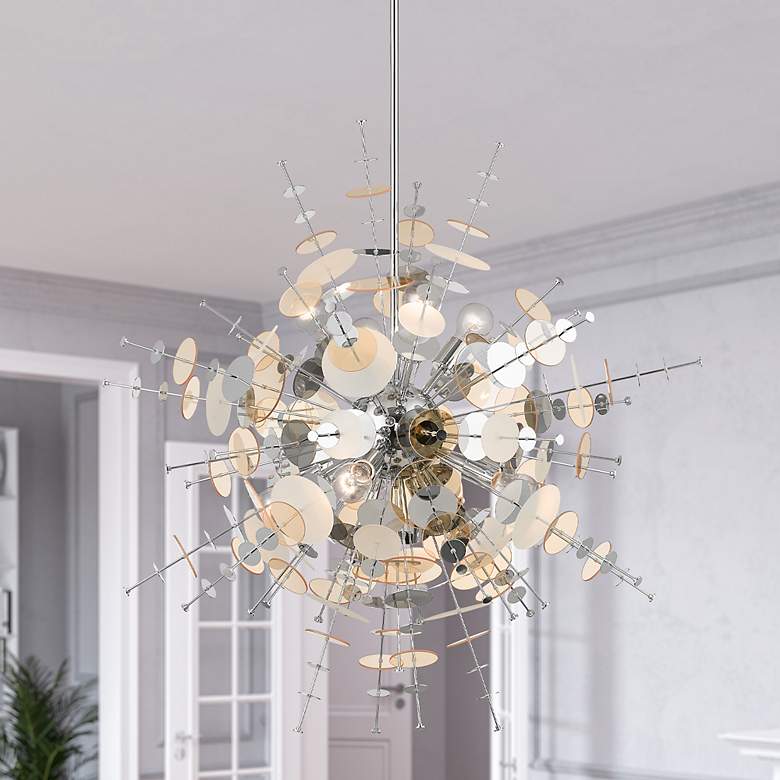 Image 1 8 Light Polished Chrome Large Pendant Chandelier