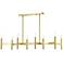 8 Light Satin Brass Linear Chandelier