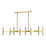 4_8 Light Satin Brass Linear Chandelier more views