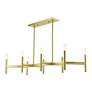 5_8 Light Satin Brass Linear Chandelier more views