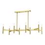 6_8 Light Satin Brass Linear Chandelier more views