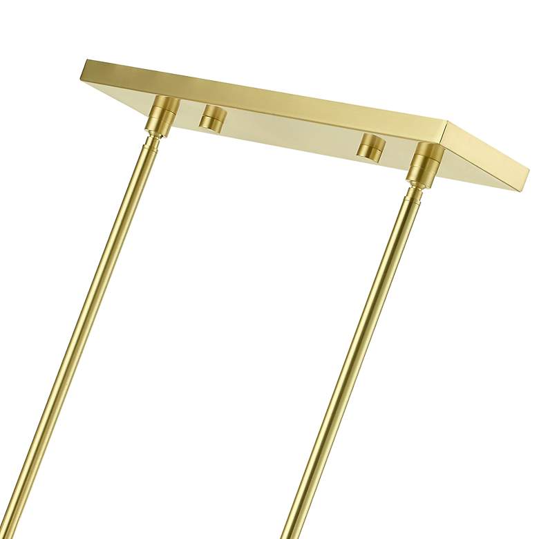 Image 7 8 Light Satin Brass Linear Chandelier more views