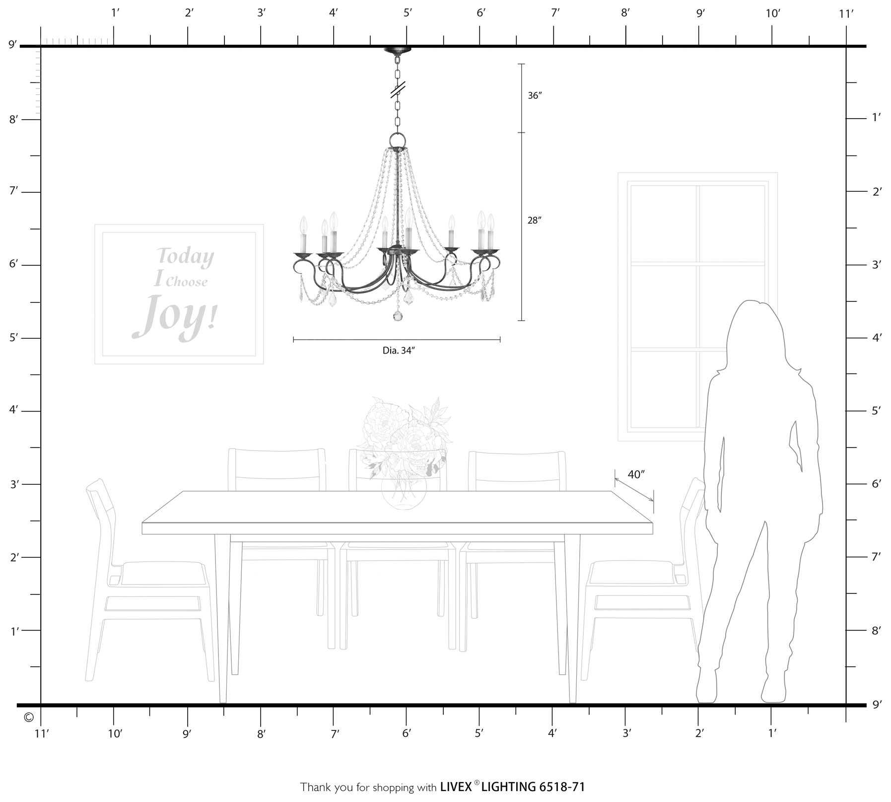 8 Light Venetian Golden Bronze Chandelier