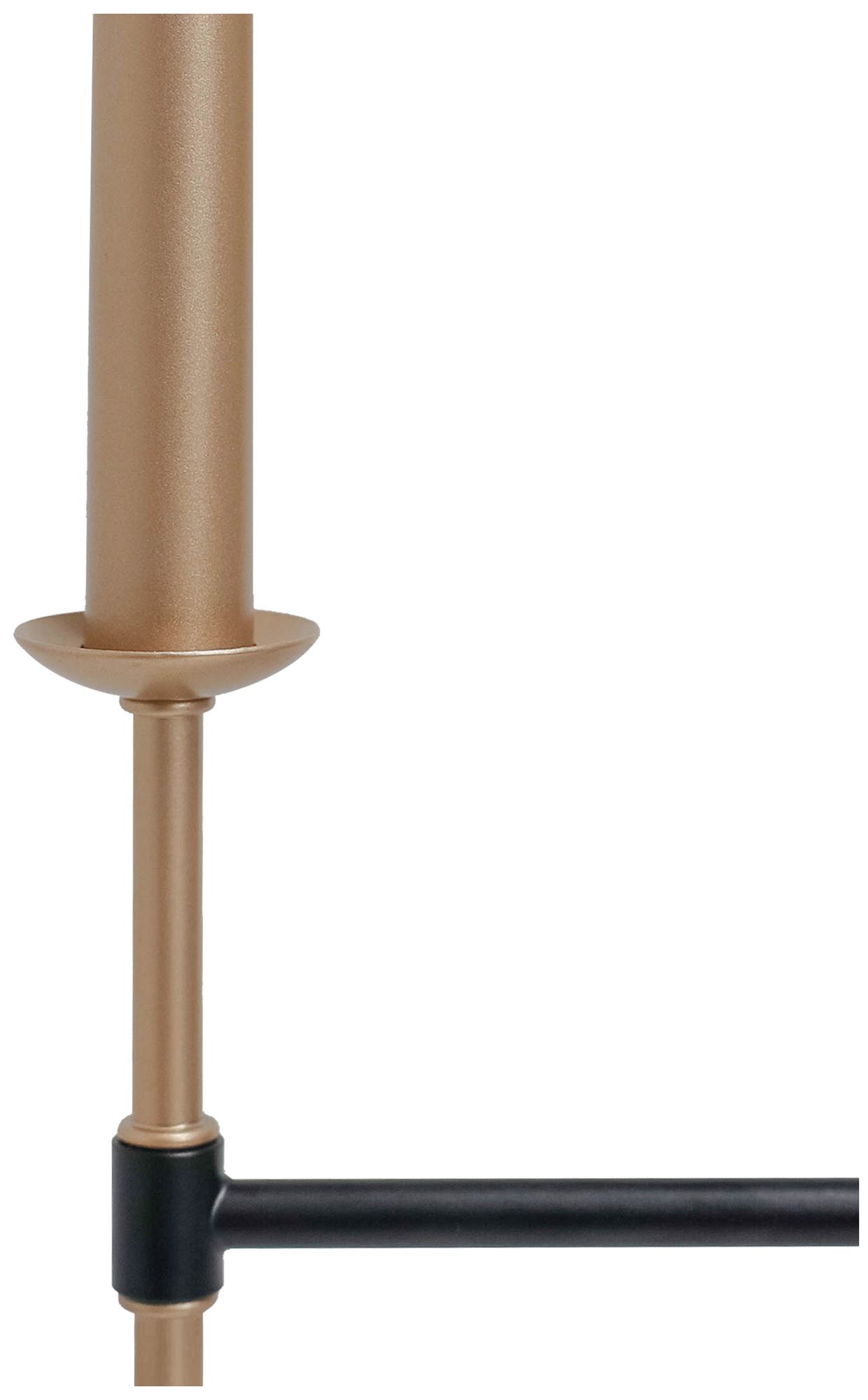 Image 2 8-Lights 48.4"W Linear Matt Black and Metallic Gold Chandeliers more views