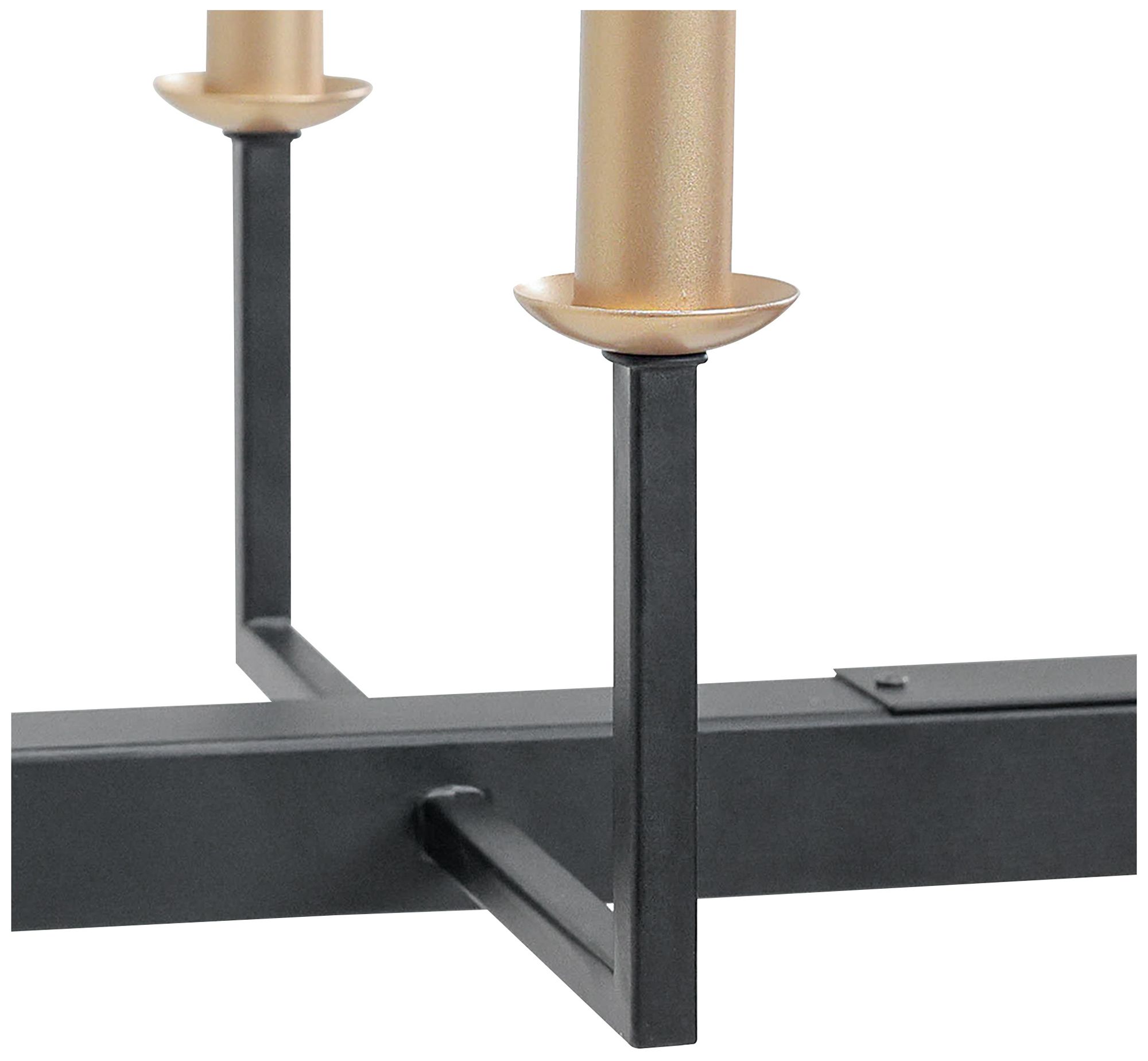 Image 2 8-Lights 48.4"W Linear Metallic Gold and Matt Black Chandeliers more views