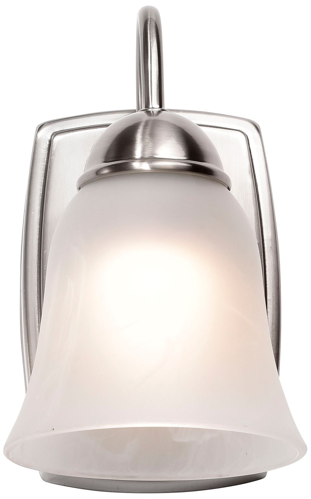 Image 6 8 Watt; LED 1 Light Vanity; 3000K; Brushed Nickel w/ Alabaster Glass more views