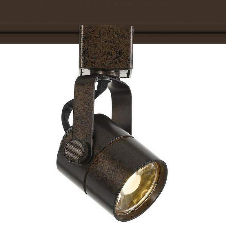 Image 1 8 Watt LED Rust Finish Metal Track Head For Halo System