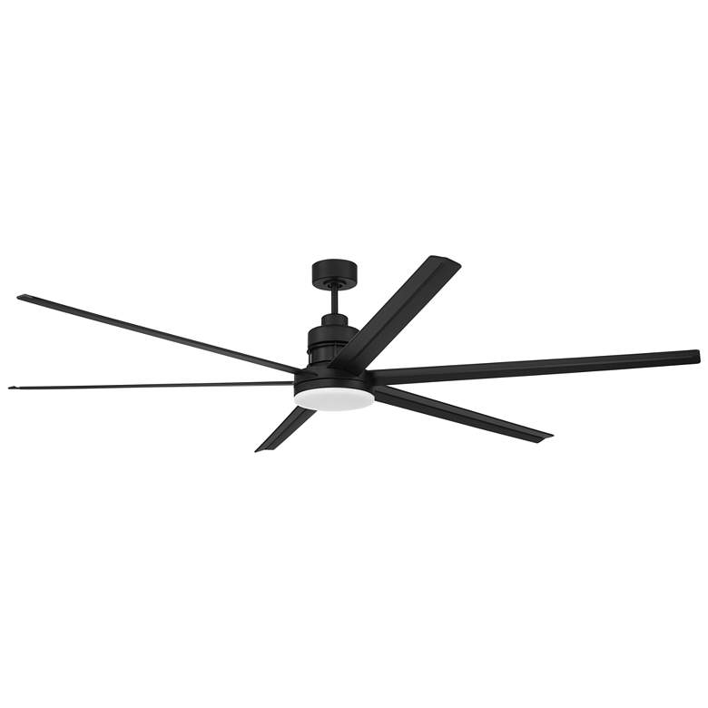 Image 1 80" Craftmade Mondo Flat Black Large LED Smart Ceiling Fan