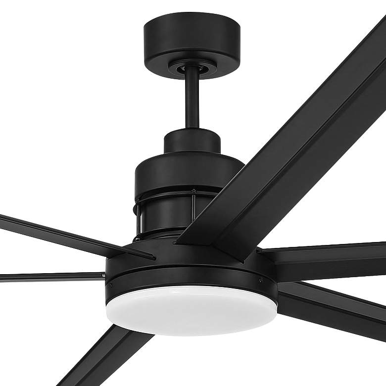 Image 2 80" Craftmade Mondo Flat Black Large LED Smart Ceiling Fan more views