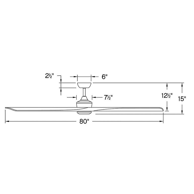 Image 7 80 inch Hinkley Sculpt Graphite Outdoor LED Smart Ceiling Fan with Remote more views