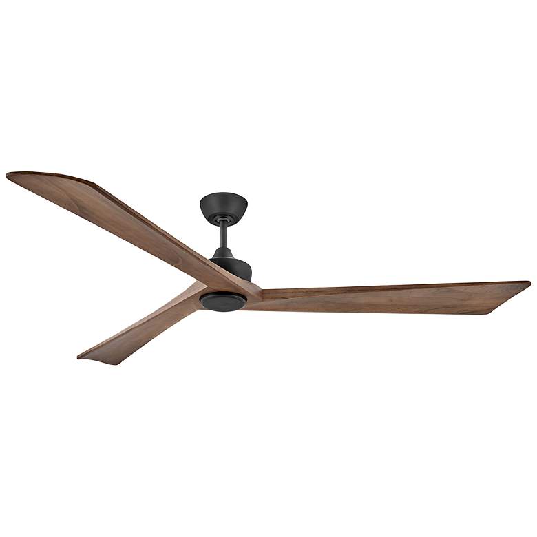 Image 3 80" Hinkley Sculpt Matte Black Outdoor LED Smart Ceiling Fan more views