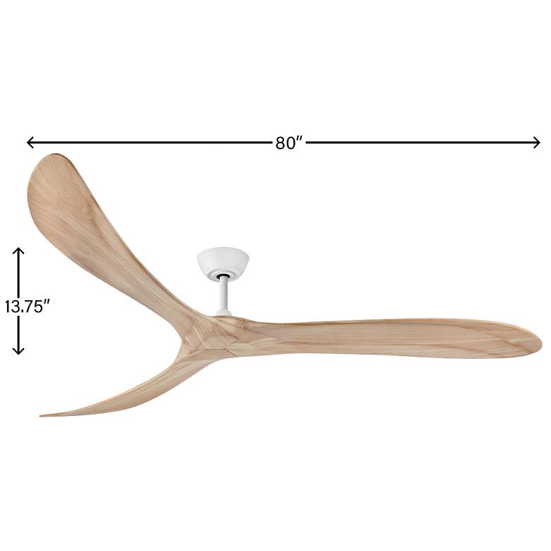 Image 3 80" Hinkley Swell 3-Blade Modern Damp Rated Smart Ceiling Fan more views