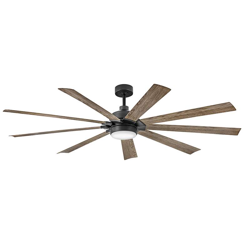 Image 2 80" Hinkley Turbine LED Black Driftwood Large Outdoor Smart Fan