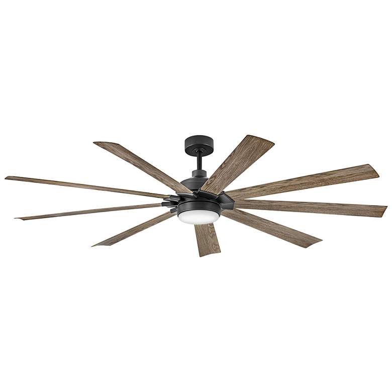 Image 1 80 inch Hinkley Turbine LED Black Driftwood Large Outdoor Smart Fan