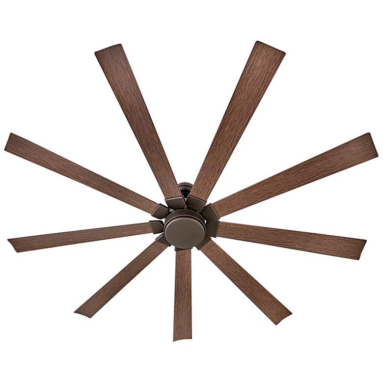 Image 4 80" Hinkley Turbine LED Bronze and Walnut Large Outdoor Smart Fan more views