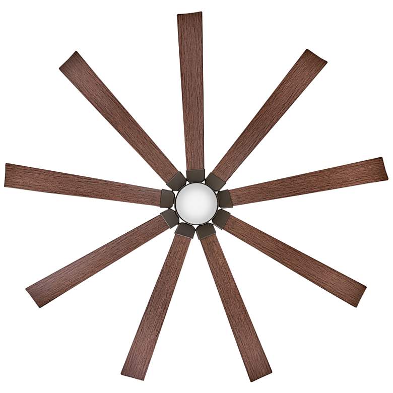 Image 5 80 inch Hinkley Turbine LED Bronze and Walnut Large Outdoor Smart Fan more views