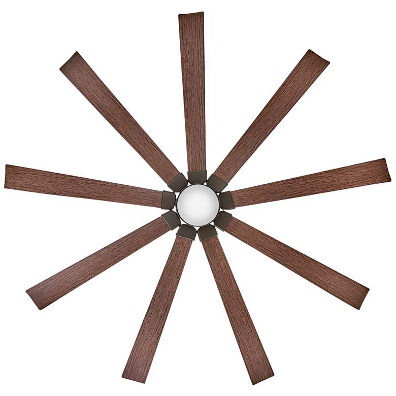 Image 6 80" Hinkley Turbine LED Bronze and Walnut Large Outdoor Smart Fan more views