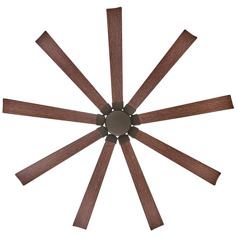 Image 7 80" Hinkley Turbine LED Bronze and Walnut Large Outdoor Smart Fan more views