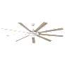 80" Hinkley Turbine LED Wet Rated White and Driftwood Large Smart Fan