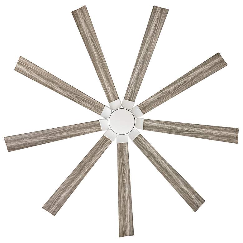 Image 6 80" Hinkley Turbine LED Wet Rated White and Driftwood Large Smart Fan more views