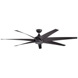80&quot; Kichler Lehr Climates Black Large Modern Outdoor Fan with Remote