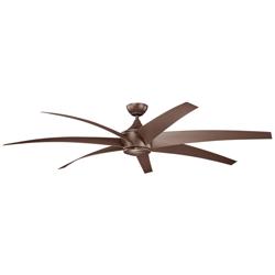 80&quot; Kichler Lehr Climates Mocha Wet Rated Large Fan with Remote