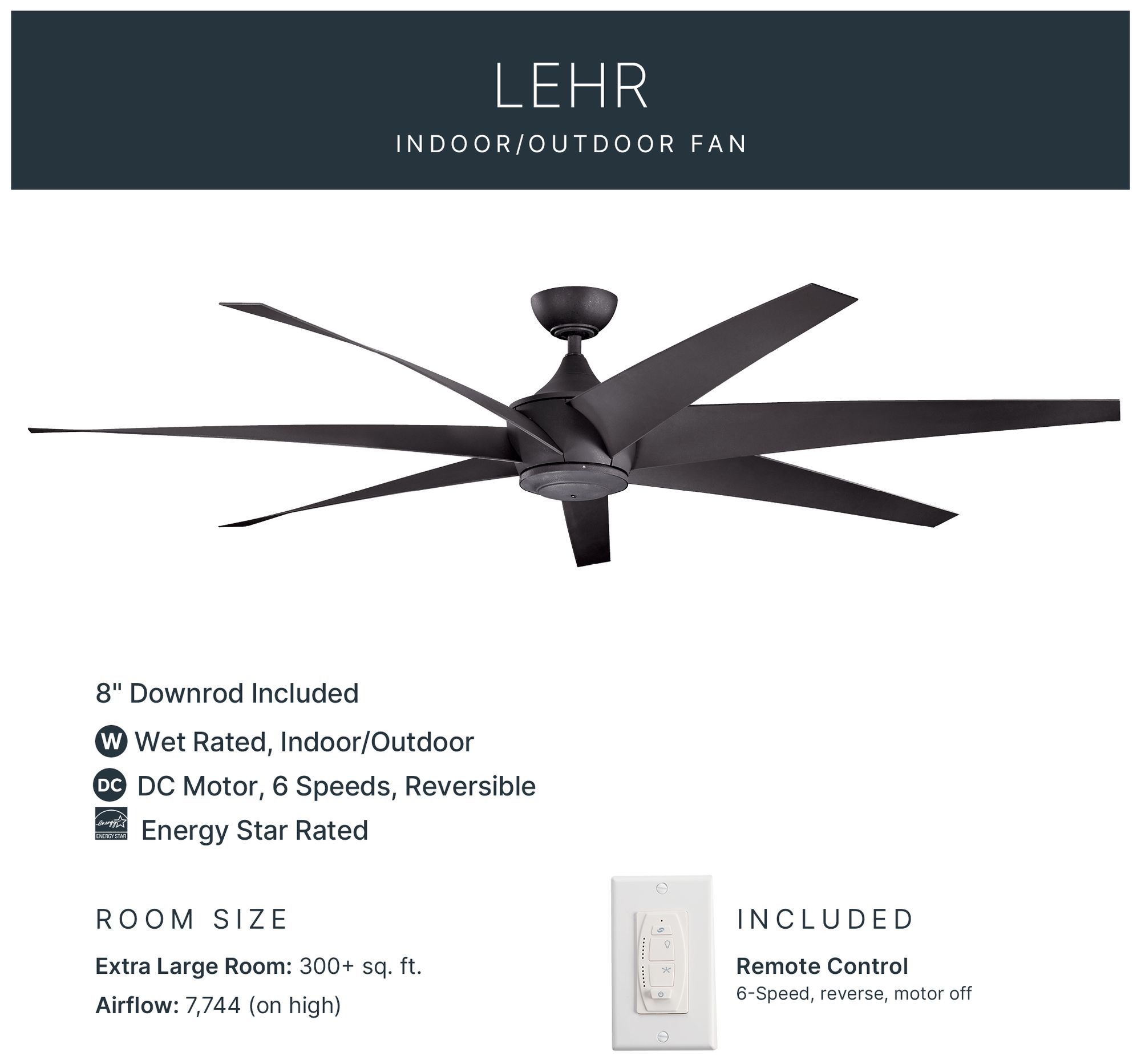 Image 7 80" Kichler Lehr Distressed Black Ceiling Fan more views