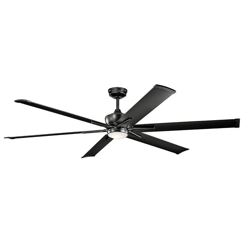 Image 2 80" Kichler Szeplo II Black Wet Rated Ceiling Fan with Wall Control
